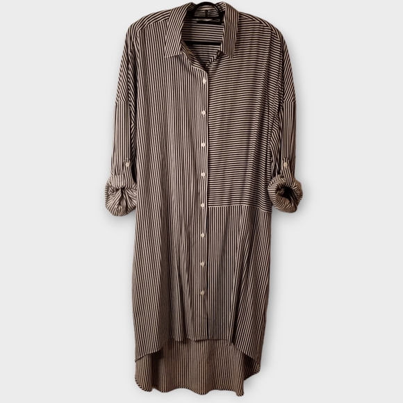 Reitmans Black and White Stiped Tunic/Dress, Medium - Picture 3 of 6